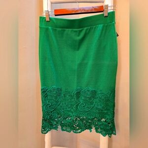 Green Fitted Skirt